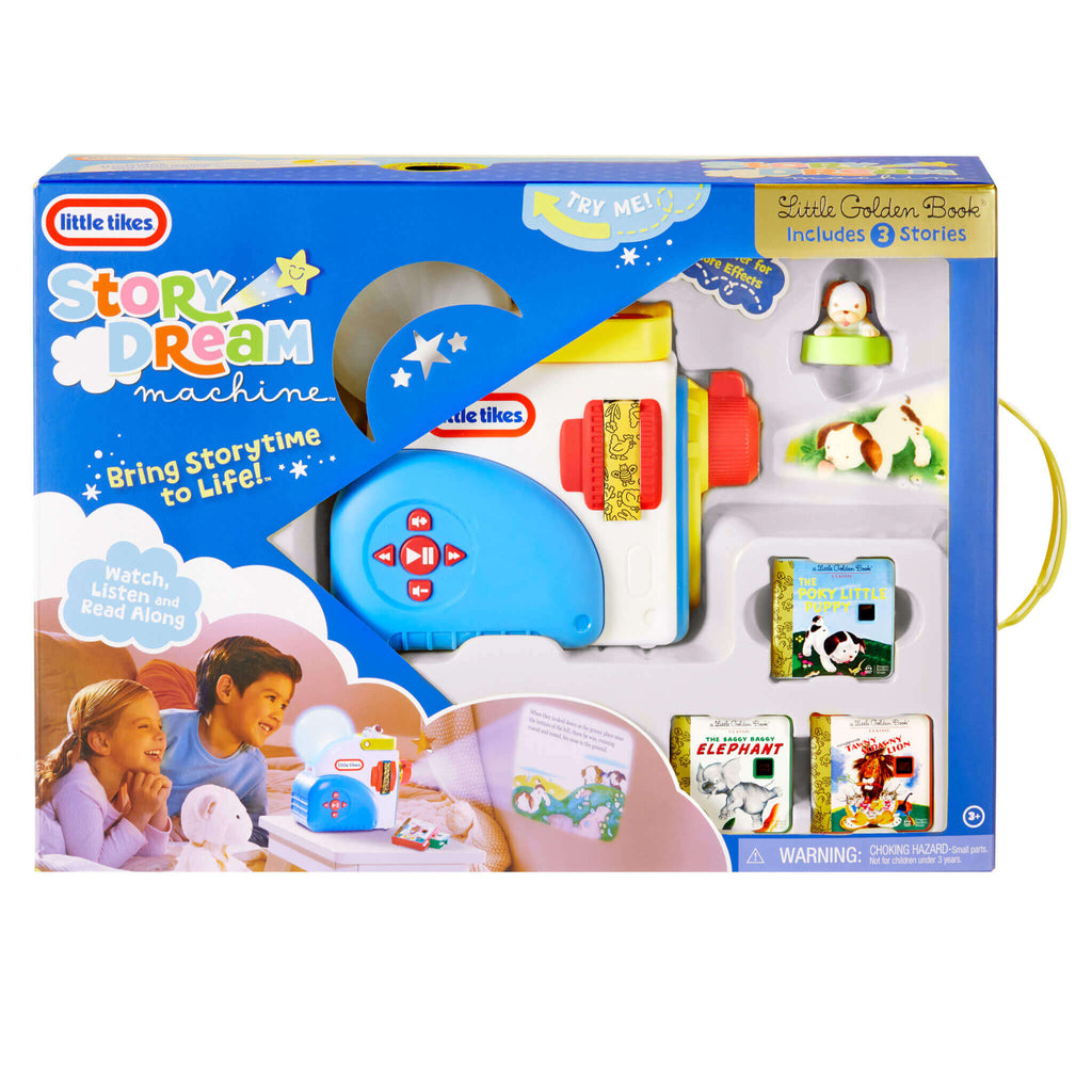 Little Tikes Story Dream Machine toy packaging on a white background
